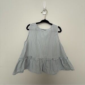 H&M Striped Peplum Sleeveless Top size 5-6T